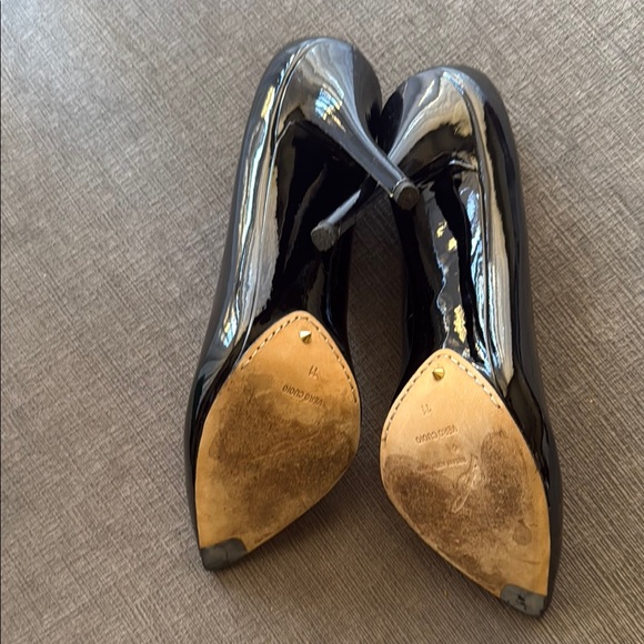 Brian Atwood Black Patent Leather Heels - Picture 10 of 11